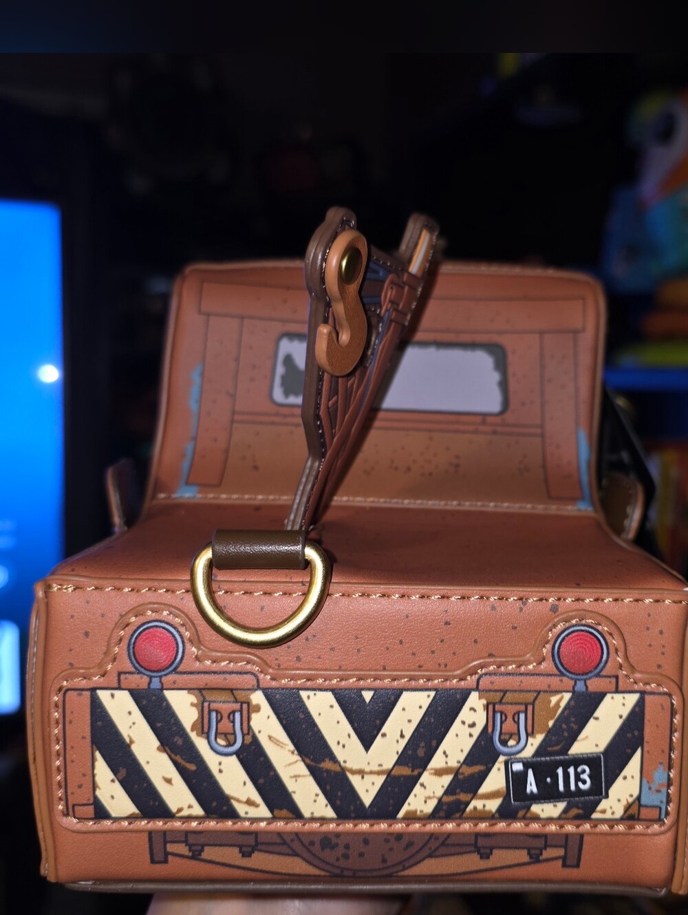 Loungefly Disney Pixar Cars 20th Anniversary Mater Figural Crossbody Bag - Picture 5 of 10